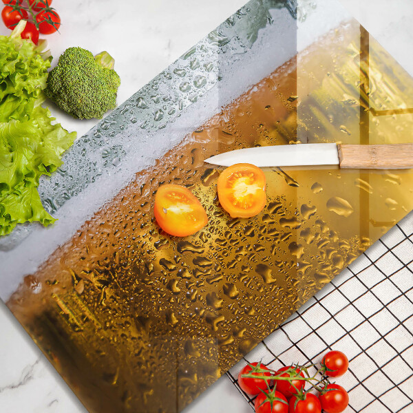 Sklenená doska na krájanie Mokrý pohár piva