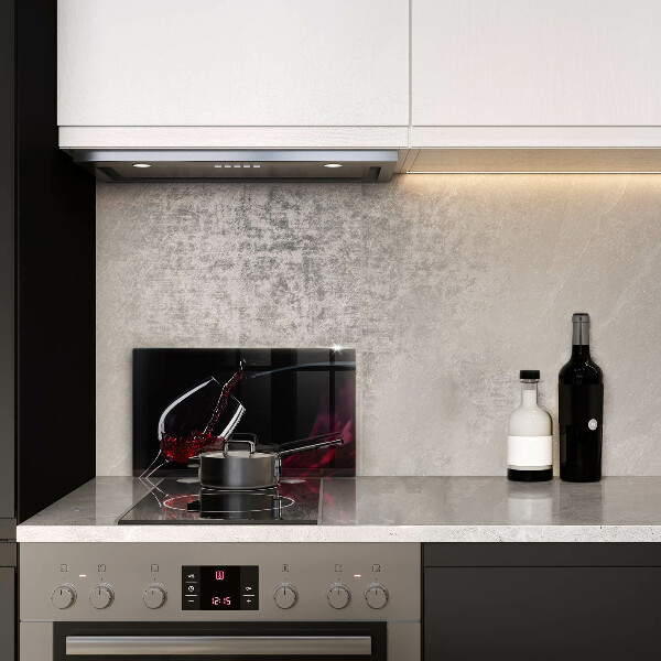 Sklenená doska na krájanie Pohárik červeného vína