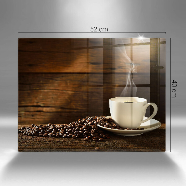 Sklenená doska na krájanie Drevená šálka na kávu