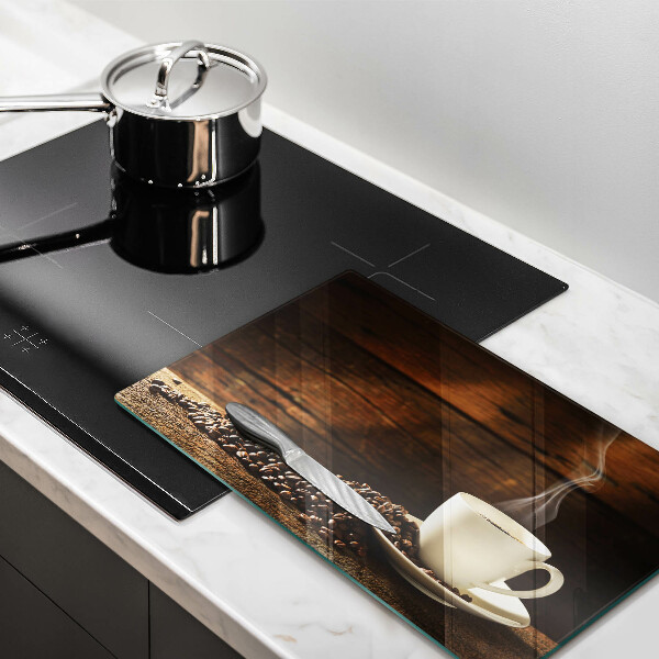 Sklenená doska na krájanie Drevená šálka na kávu