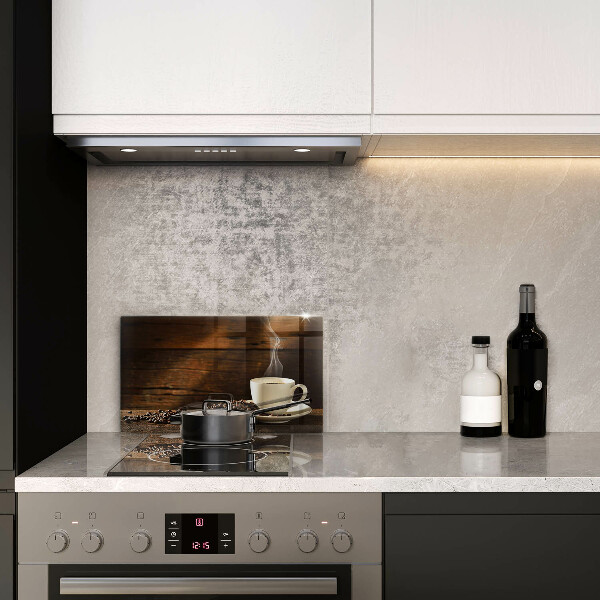 Sklenená doska na krájanie Drevená šálka na kávu