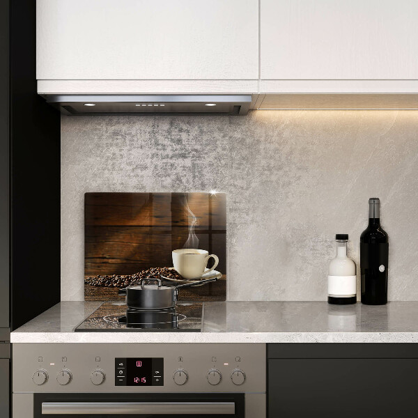 Sklenená doska na krájanie Drevená šálka na kávu