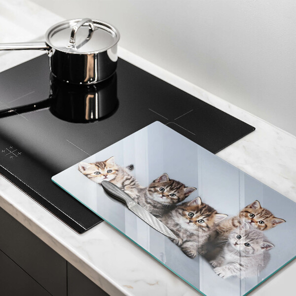 Sklenená doska na krájanie Sladké mačiatka