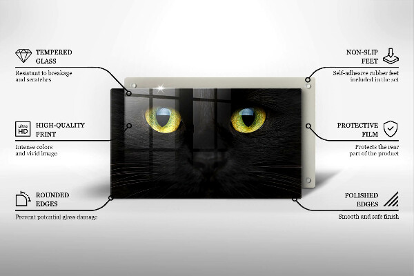 Sklenená doska na krájanie Zvieracie mačacie oči