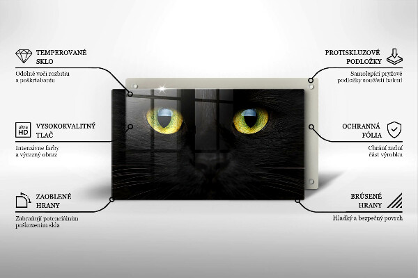 Sklenená doska na krájanie Zvieracie mačacie oči