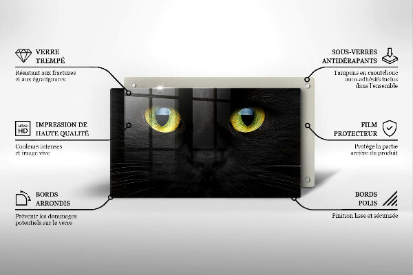 Sklenená doska na krájanie Zvieracie mačacie oči