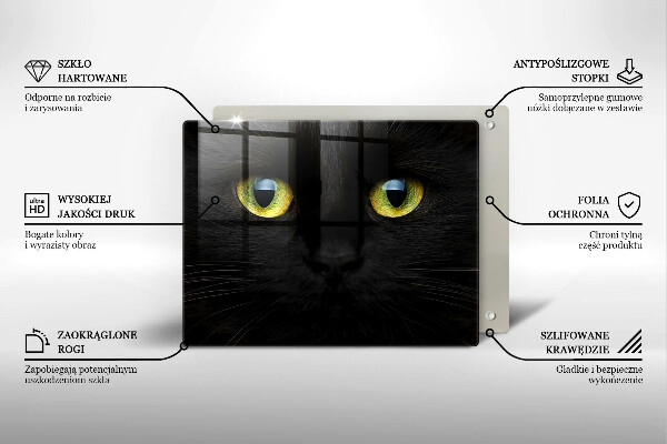 Sklenená doska na krájanie Zvieracie mačacie oči