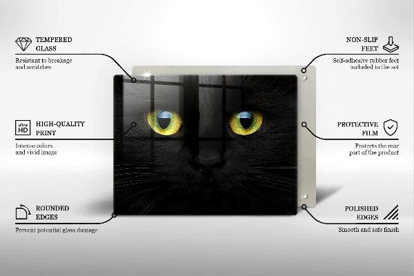 Sklenená doska na krájanie Zvieracie mačacie oči