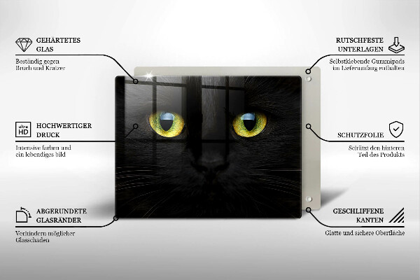 Sklenená doska na krájanie Zvieracie mačacie oči