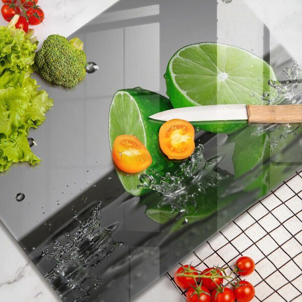 Sklenená doska na krájanie Šťavnaté limetky a voda