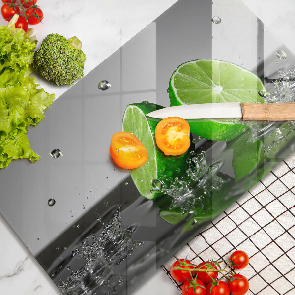 Sklenená doska na krájanie Šťavnaté limetky a voda