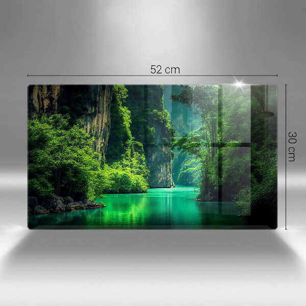 Sklenená doska na krájanie Lagúnová krajina