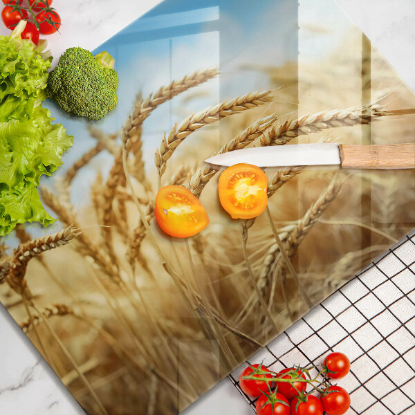 Sklenená doska na krájanie Klasy obilnín na poli