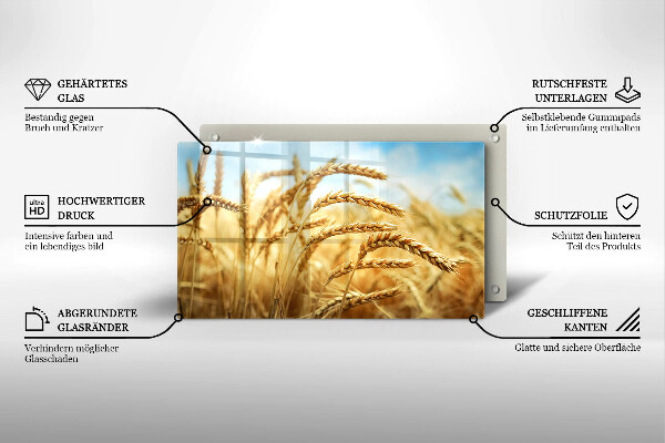 Sklenená doska na krájanie Klasy obilnín na poli