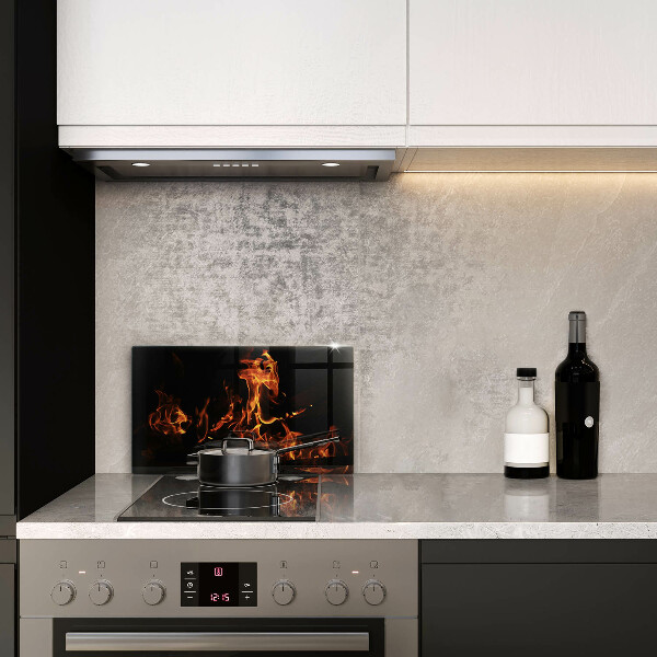 Sklenená doska na krájanie Zapáľ živý plameň