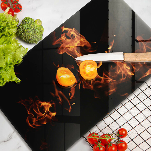 Sklenená doska na krájanie Zapáľ živý plameň