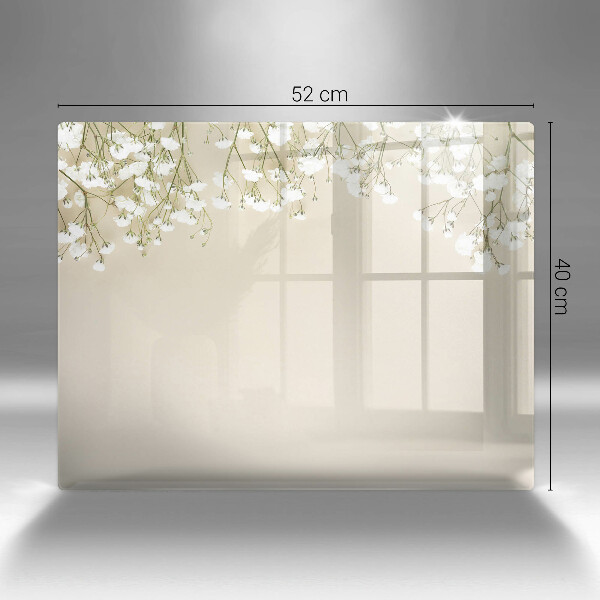 Sklenená doska na krájanie Sadrové boho kvety