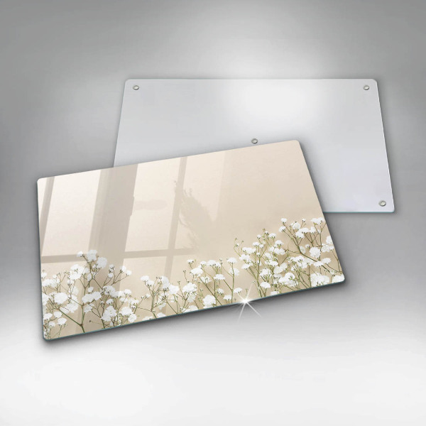 Sklenená doska na krájanie Sadrové boho kvety