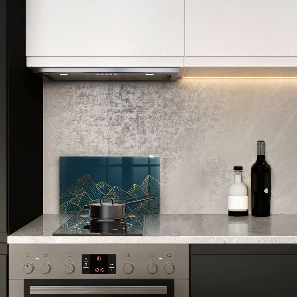 Sklenená doska na krájanie Abstraktné hory