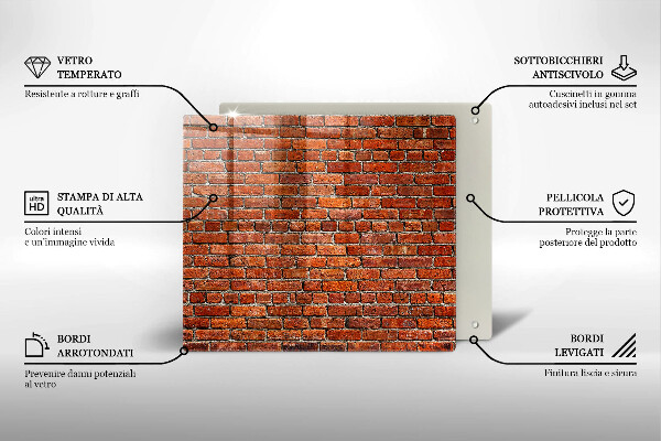 Sklenená doska na krájanie Stena z tehlovej steny