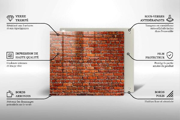 Sklenená doska na krájanie Stena z tehlovej steny
