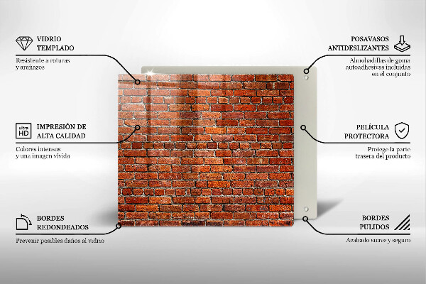 Sklenená doska na krájanie Stena z tehlovej steny