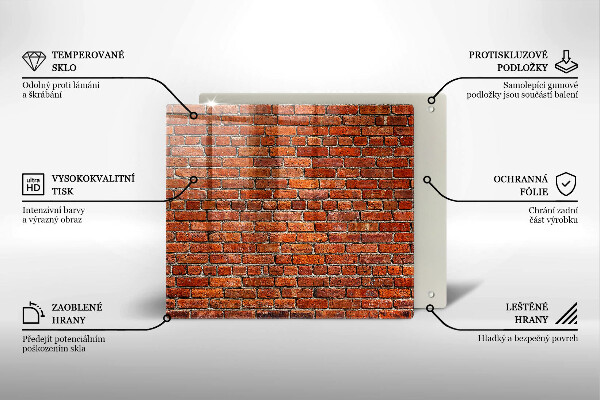 Sklenená doska na krájanie Stena z tehlovej steny