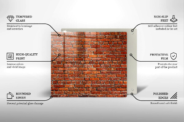 Sklenená doska na krájanie Stena z tehlovej steny