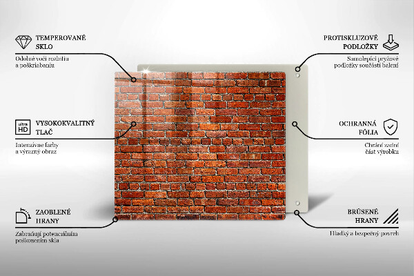 Sklenená doska na krájanie Stena z tehlovej steny