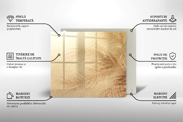 Sklenená doska na krájanie Dovolenka na pláži s pieskom