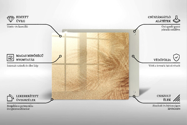 Sklenená doska na krájanie Dovolenka na pláži s pieskom