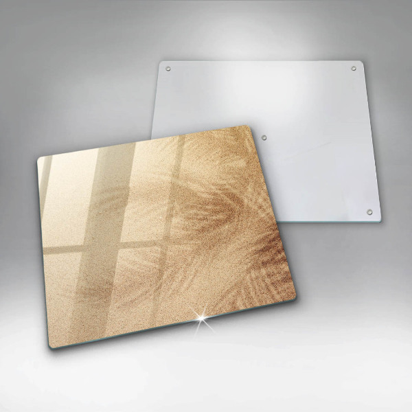 Sklenená doska na krájanie Dovolenka na pláži s pieskom