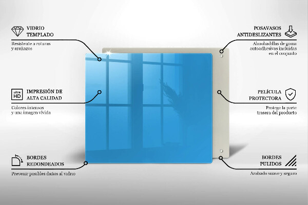 Kuchynská doska zo skla Modrá farba