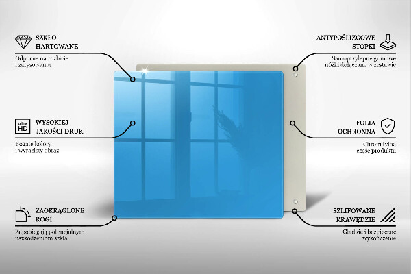 Kuchynská doska zo skla Modrá farba
