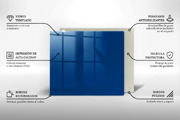 Kuchynská doska zo skla Modrá farba