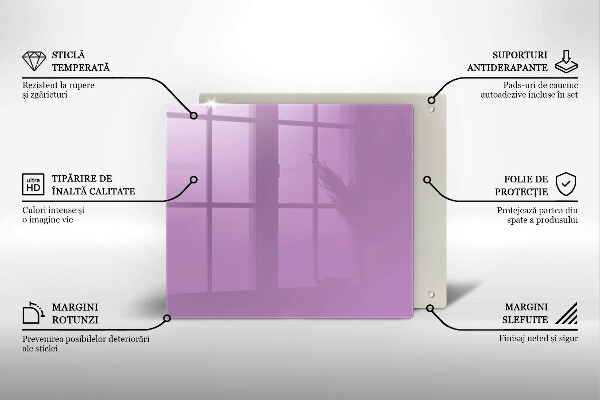 Kuchynská doska zo skla Fialová farba