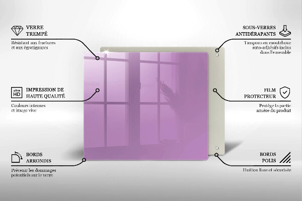 Kuchynská doska zo skla Fialová farba