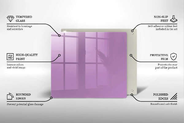 Kuchynská doska zo skla Fialová farba