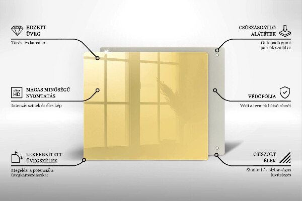 Sklenená doska na krájanie žltá