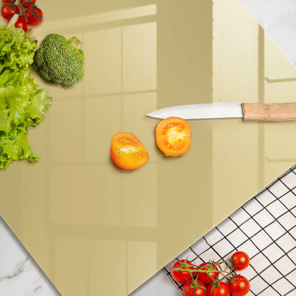 Sklenená doska na krájanie žltá