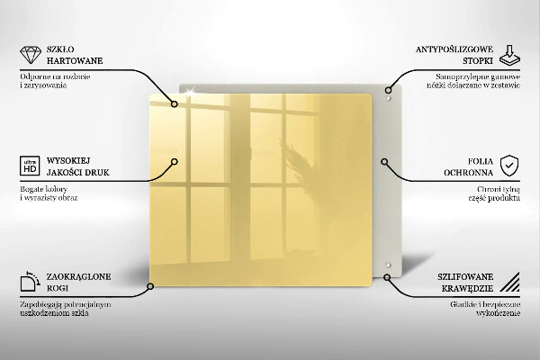 Sklenená doska na krájanie žltá