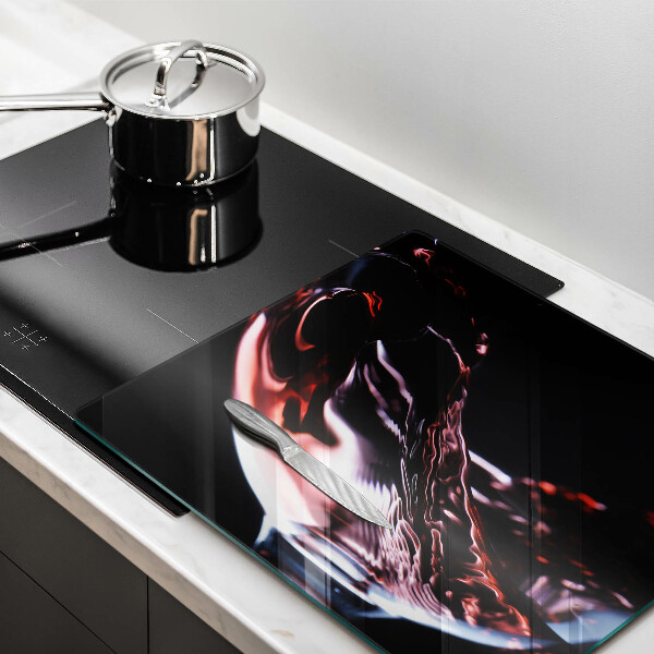 Sklenená doska na krájanie Pohárik červeného vína