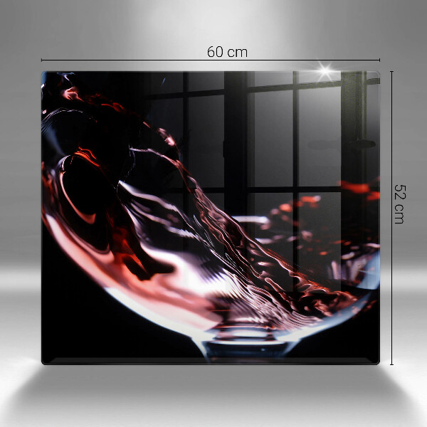 Sklenená doska na krájanie Pohárik červeného vína