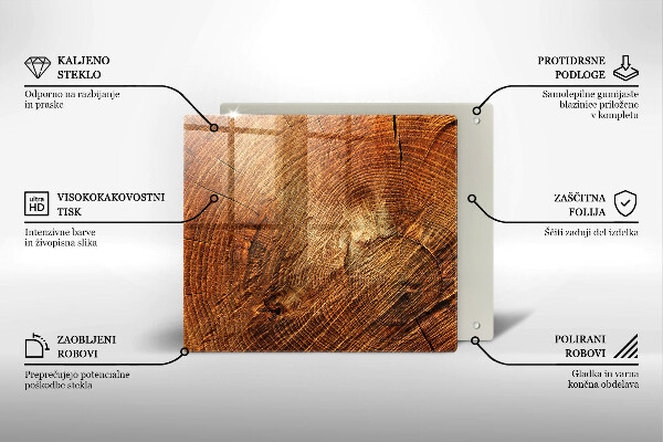 Sklenená doska na krájanie Drevo stromu