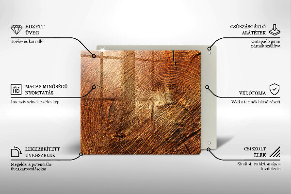 Sklenená doska na krájanie Drevo stromu