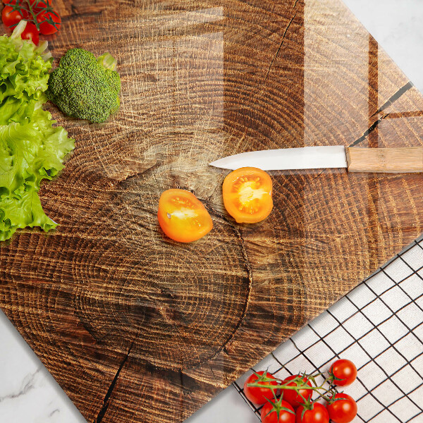 Sklenená doska na krájanie Drevo stromu