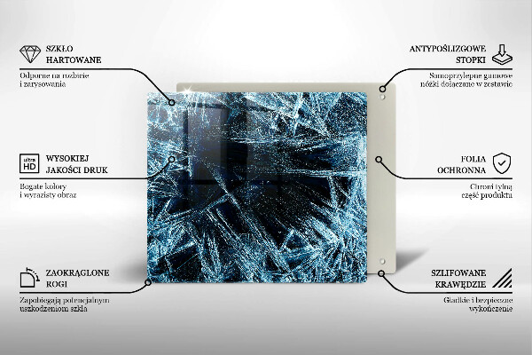 Sklenená doska na krájanie Štruktúra ostrého ľadu