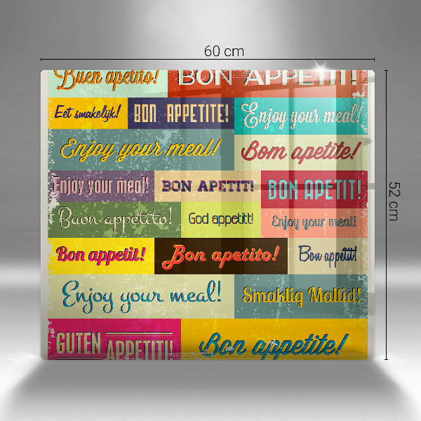 Sklenená doska na krájanie Titulky Jazyky dobrej chuti