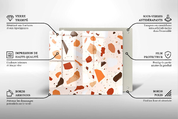 Sklenená doska na krájanie Dekoratívna kamenina