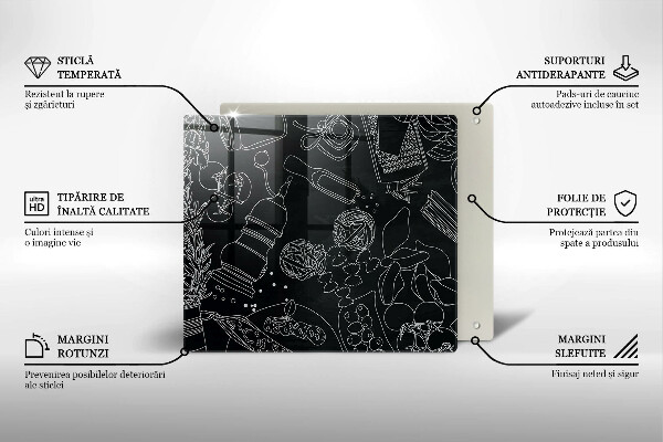 Sklenená doska na krájanie Kuchynské doplnky